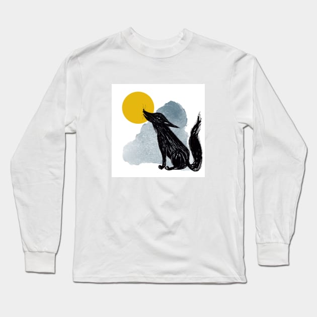 Support Ukraine Wolf Long Sleeve T-Shirt by Nastya Li